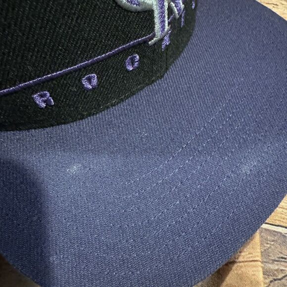 Colorado Rockies Hat Snapback Adjustable Cap Black Purple Baseball MLB 47 Brand - Picture 9 of 9